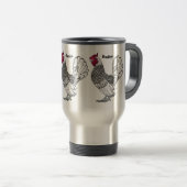 Mug De Voyage Illustration de poulet Sebright (Devant droit)