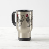 Mug De Voyage Illustration de poulet Sebright (Devant gauche)