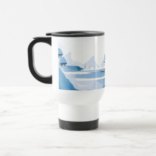Mug De Voyage illustration de sports d'hiver