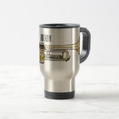 Mug De Voyage Illustration de trompette (Devant droit)