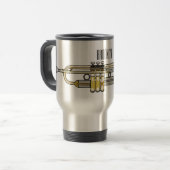 Mug De Voyage Illustration de trompette (Devant gauche)
