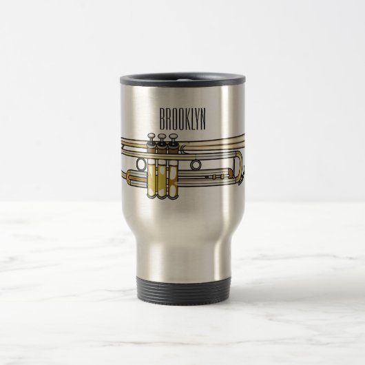 Mug De Voyage Illustration de trompette (Centre)