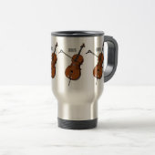 Mug De Voyage Illustration de violoncelle (Devant droit)