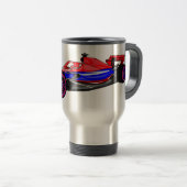 Mug De Voyage Illustration de voiture de course professionnelle (Devant droit)
