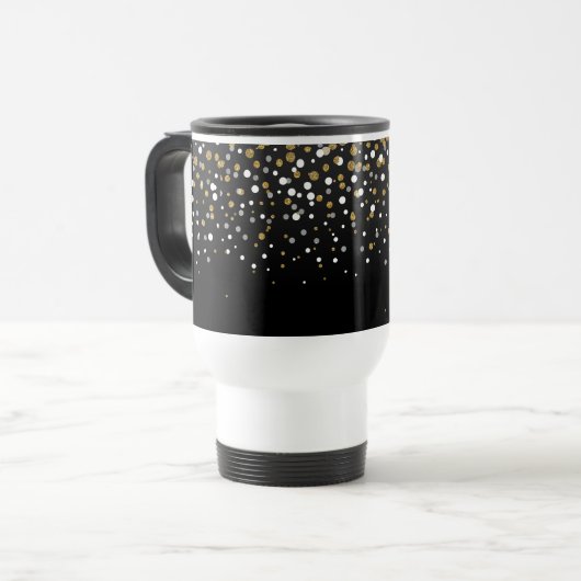 Mug De Voyage Illustration des points de Parties scintillant en  (Devant gauche)