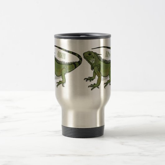 Mug De Voyage Illustration d'Iguana (Centre)