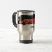 Mug De Voyage Illustration du bus (Devant gauche)