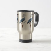 Mug De Voyage Illustration du grand héron bleu (Devant droit)