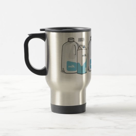 Mug De Voyage Illustration du lait (Gauche)