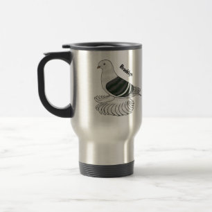 Mug De Voyage Illustration du pigeon pigeon du Bouclier de Saxon