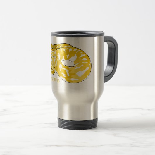 Mug De Voyage Illustration du serpent python birman (Devant droit)