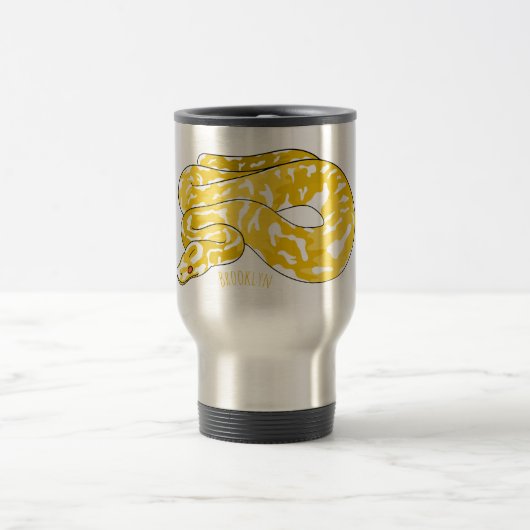 Mug De Voyage Illustration du serpent python birman (Centre)