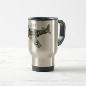 Mug De Voyage Illustration d'un avion militaire (Devant droit)