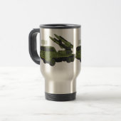 Mug De Voyage Illustration d'un camion de missiles militaires (Devant gauche)