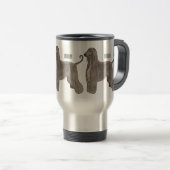 Mug De Voyage Illustration d'un chien hound afghan (Devant droit)