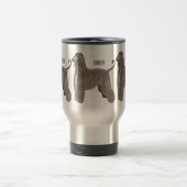 Mug De Voyage Illustration d'un chien hound afghan (Centre)