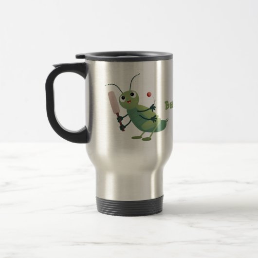Mug De Voyage Illustration d'un insecte du cricket vert mou (Gauche)