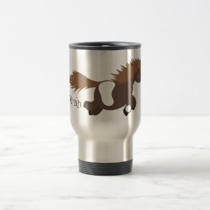 Mug De Voyage Illustration d'un poney de Shetland mignon