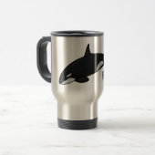 Mug De Voyage Illustration d'une baleine tueuse (Devant gauche)