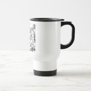 Mug De Voyage Illustration et citation de Lewis Carroll dans le
