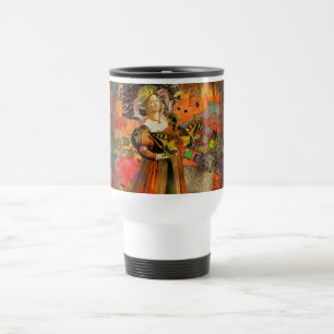 Mug De Voyage Illustration gothique de la femme Aries Orange