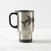 Mug De Voyage Illustration joyeuse du grand requin blanc (Gauche)