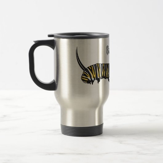 Mug De Voyage Illustration Monarch caterpillar (Gauche)
