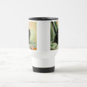 Mug De Voyage Illustration vintage de Kitten noir (Centre)