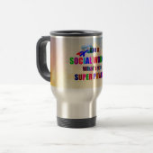 Mug De Voyage "I'm a Social Worker" popular design, (Devant gauche)