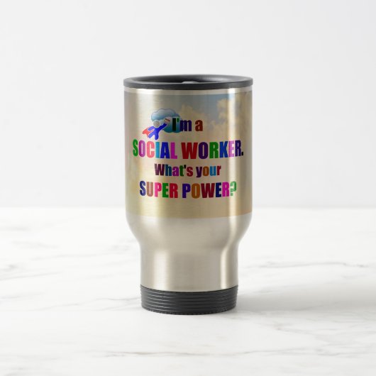 Mug De Voyage "I'm a Social Worker" popular design, (Centre)