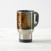 Mug De Voyage Image d'art de peinture de photographie de lion (Devant droit)