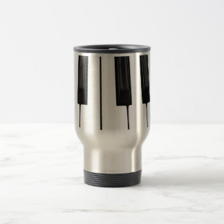 Mug De Voyage Image de film blanche noire de clé de clavier de