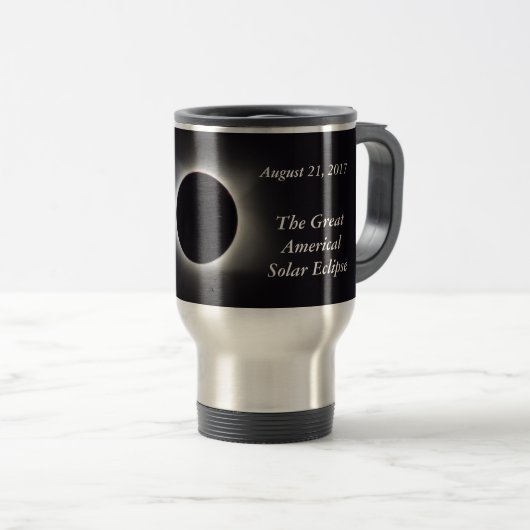 Mug De Voyage Image d'éclipse solaire 2017 (Devant droit)