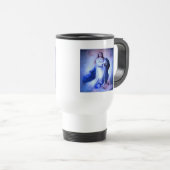 Mug De Voyage Immaculé bleu Conception (Devant droit)