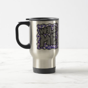 Mug De Voyage Impression dalmate violet et blanche