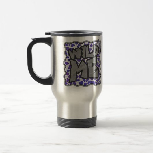 Mug De Voyage Impression dalmate violet et blanche (Gauche)