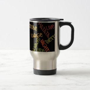 Mug De Voyage Impression d'art de mots Vivre la vie en grand