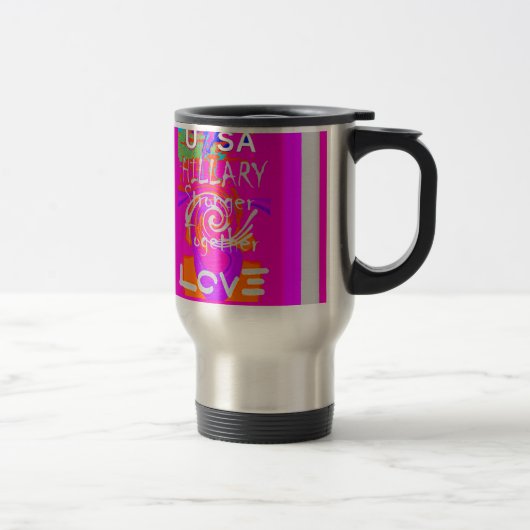 Mug De Voyage Impression d'art Hillary Inspiration en rose (Droit)