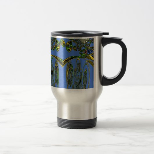 Mug De Voyage Impression d'art Iridescente avec design abstrait (Droit)