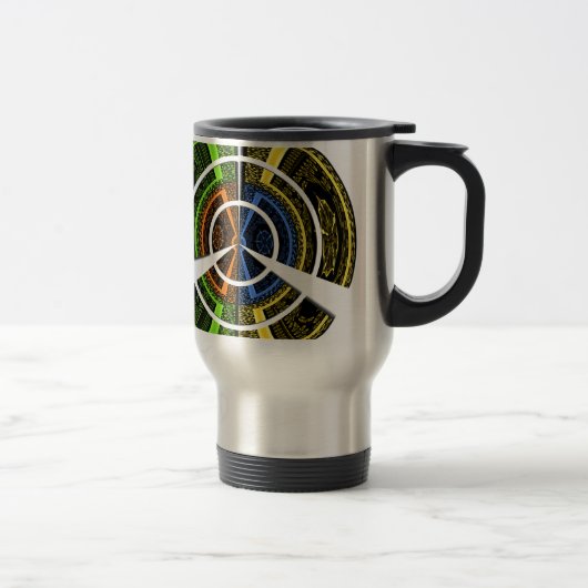 Mug De Voyage Impression d'art radial coloré (Droit)
