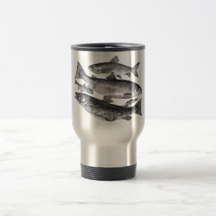Mug De Voyage Impression de poisson vintage