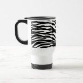 Mug De Voyage Impression Zèbre, Grilles, Noir Et Blanc, Votre No (Gauche)