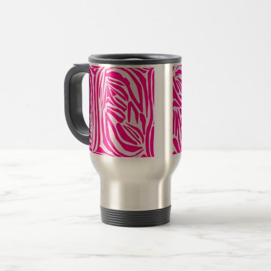 Mug De Voyage Impression zèbre rose (Devant gauche)