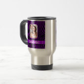 Mug De Voyage Impression zèbre violet (Devant gauche)