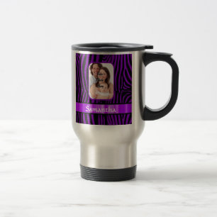 Mug De Voyage Impression zèbre violet