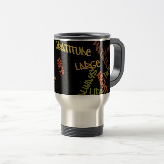 Mug De Voyage Imprimé Vie Vie Imprimé (Devant droit)