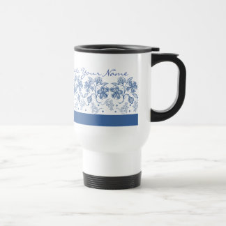 Mug De Voyage Indigo personnalisé sur la boue de voyage à la fro
