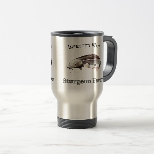 Mug De Voyage Infecté Par La Fièvre D'Esturgeon (Devant droit)