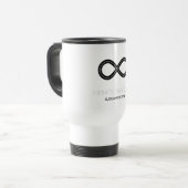 Mug De Voyage Infinity Voyager Noir & Blanc Design (Devant gauche)