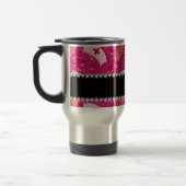 Mug De Voyage Infirmière à parties scintillant rose-chaud de nom (Gauche)